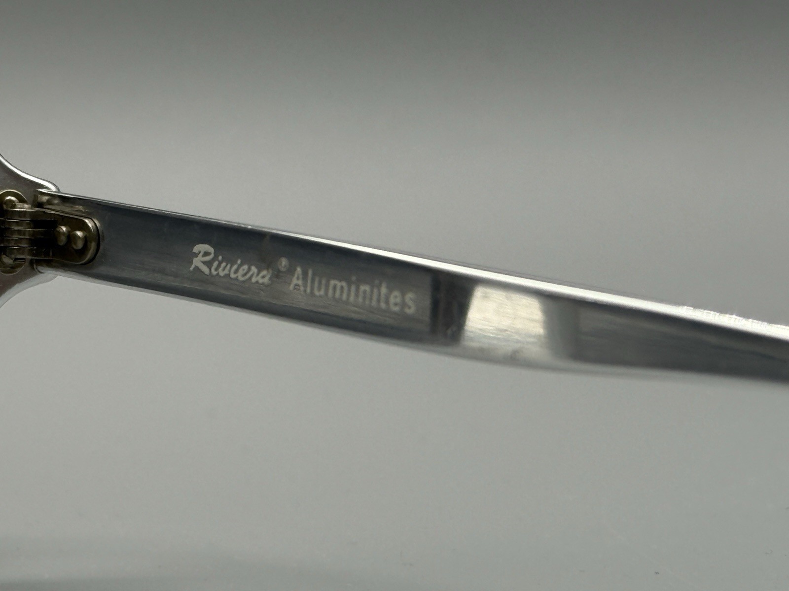 Vintage Sunglasses Mod Frames Silver Octagon Meta… - image 8