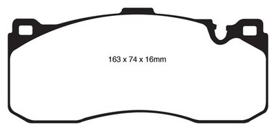 EBC Brakes DP41995R Disc Brake Pad Set Front Yellowstuff Our Flagship range FMSI