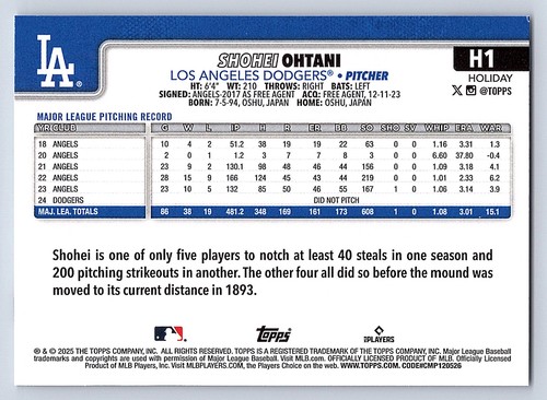2025 Topps Holiday Base  # H 1 - H 200  - PICK YOUR CARDS - 第 4/318 張圖片