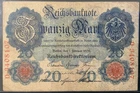 1908 GERMANY PAPER MONEY - 20 MARK BANKNOTE!