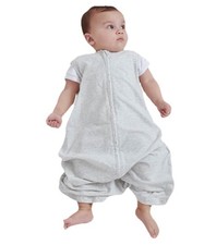 Baby Gray Sleep Sack PJ Cotton Open Foot Easy Diaper Change Swaddle Unisex 0-3