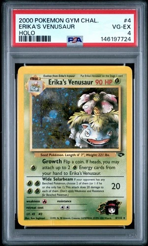 2000 POKEMON GYM CHALLENGE HOLO #4 ERIKA'S VENUSAUR PSA 4