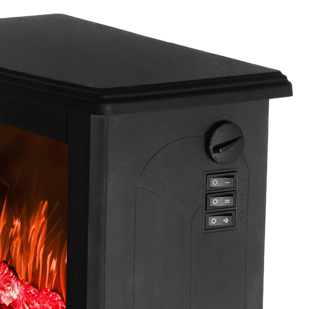 Adler AD 7754 Chimenea eléctrica 1800W 2 niveles 3D llama