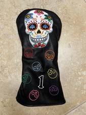 Sugar Skull Golf Driver Headcover Embroidered Day of Dead Head Cover 1 Wood New