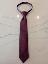 Cat Jack Necktie Boys M/L Red Tweed Zipper Tie Recycled Polyester