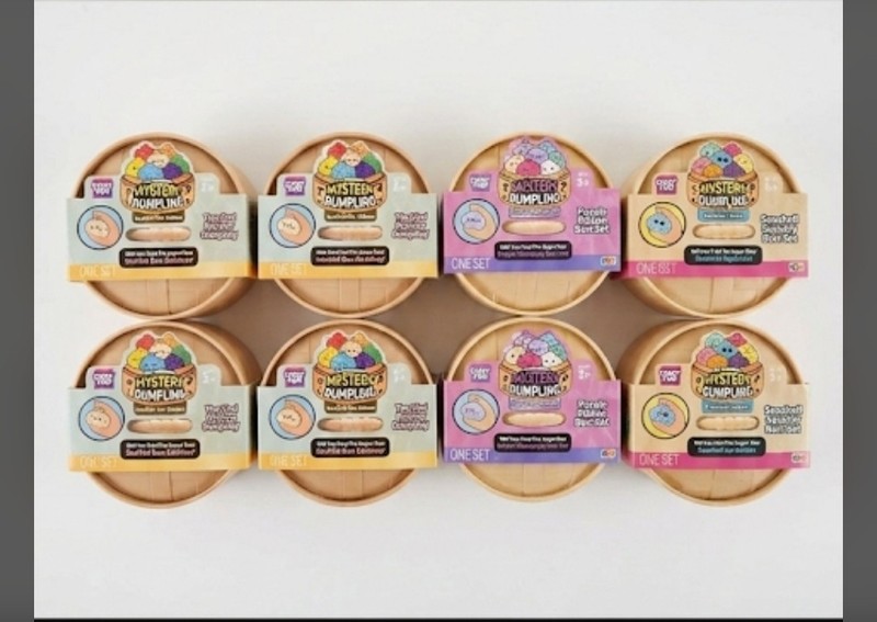 Lot of 8 Crazy Fun® Mystery Dumpling Squishy Bun Sets Brand New Sealed Variety