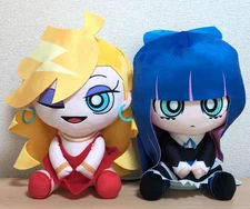 Panty & Stocking with Garterbelt Sitting Plush Toy Doll Set of 2 Limited New FS