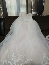 David's Bridal Size 4 Wedding Dress Style T9231 Color Pink