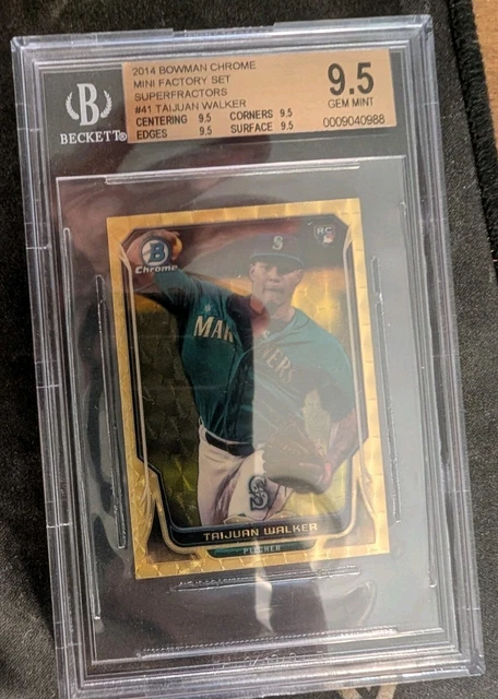 2014 Bowman Chrome Mini #41 Taijuan Walker RC Superfractor BGS 9.5 GEM MINT 1/1