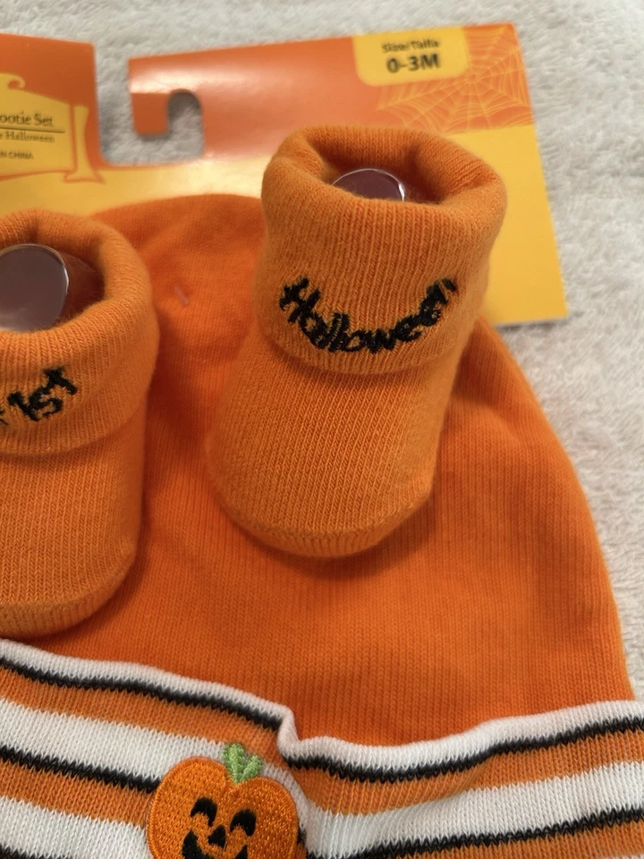 Bebé Primer Juego de Sombrero y Botas Halloween 0-3 Meses Nuevo con Etiquetas Foto 4 de 4