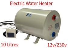 12v/230v Dual Power 10L Hot Water Heater Storage Boiler Campervan Caravan Boat