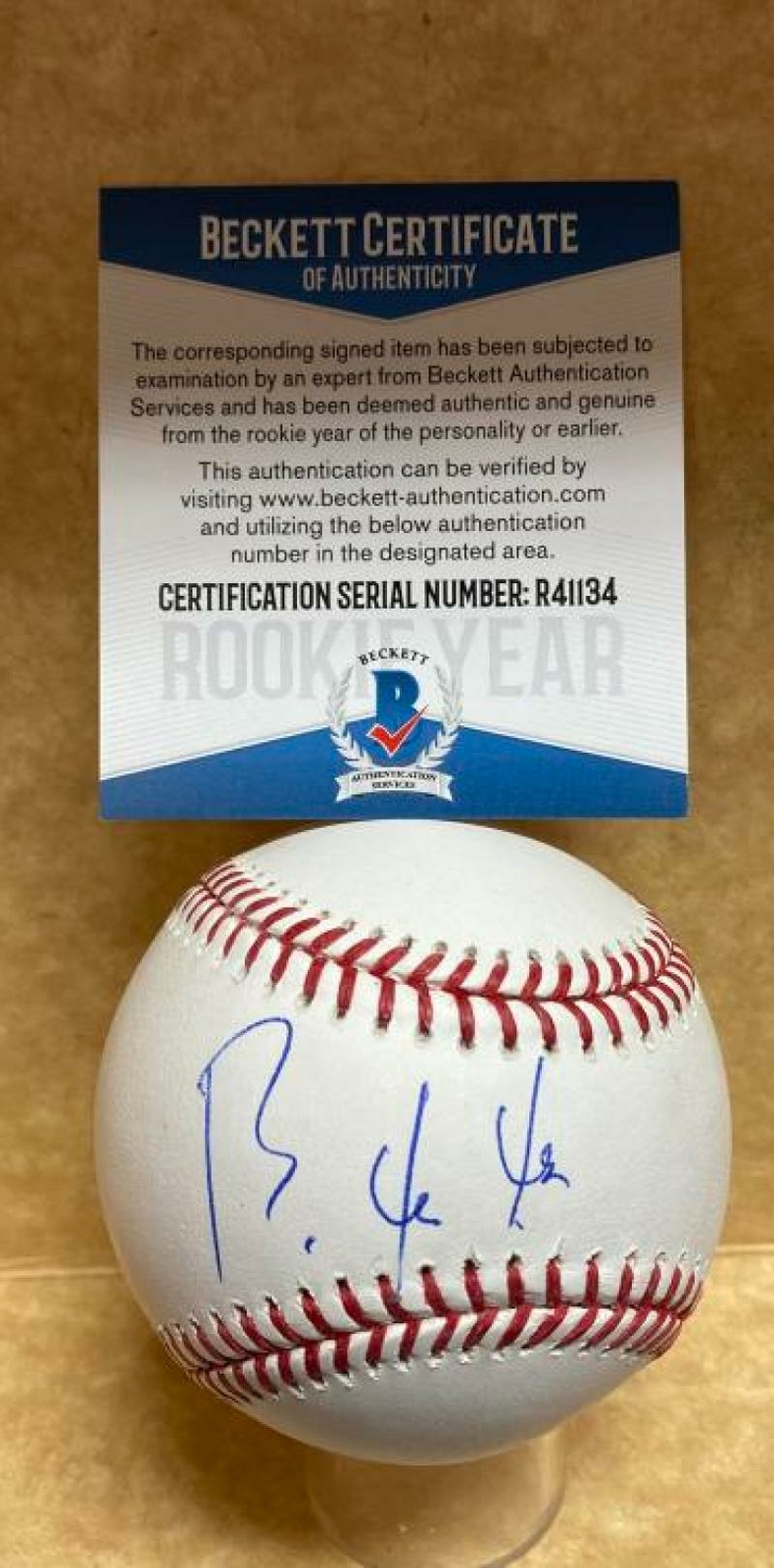 Professional Player Autographed Signed ROBERT PUASON OAKLAND A'S ROOKIE YEAR AUTO M.L. BASEBALL BECKETT R41134 