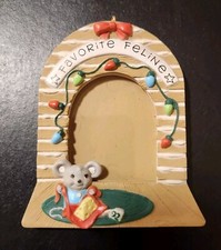 HALLMARK Keepsake Ornament Special CAT Photo Holder "FAVORITE FELINE" 1992 KITTY