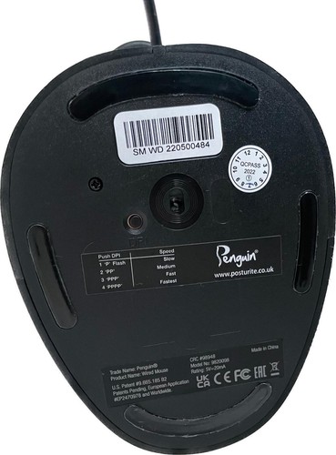 Posturite Pinguin USB Verkabelt Beidhändigkeit Ergonomische Maus Vertikal S PC - Bild 3 von 12