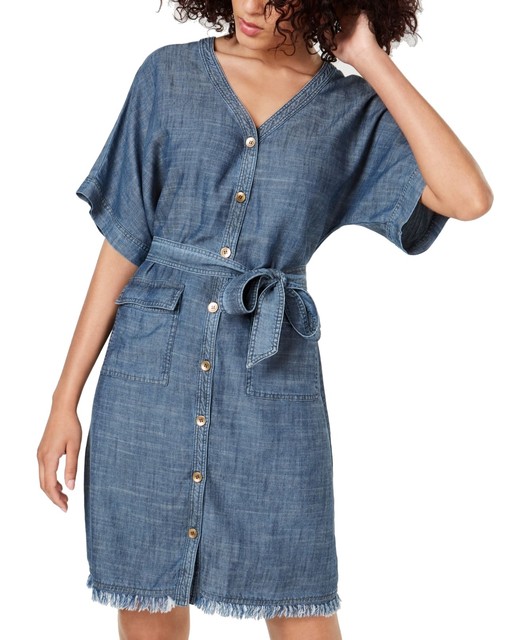 trina turk denim dress