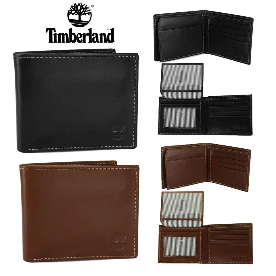 Cartera Timberland de cuero genuino para hombre