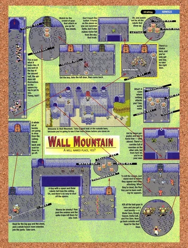 1994 Beyond Oasis Wall Mountain Map Original Advertisement / Retro Wall Art v4