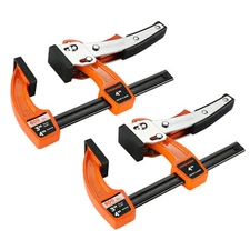 NEW 2 Pack 4-inch Bar Clamp Set Quick Release Gear Clamp with 600 lbs Load Limit