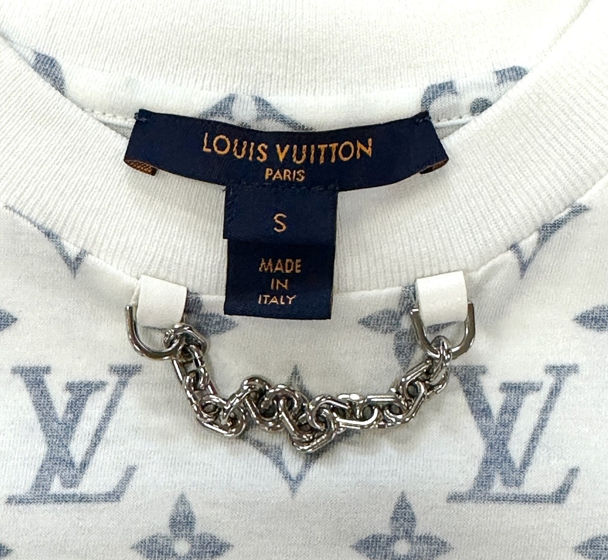 入手困難♪【LOUIS VUITTON】Typography Silk Navy White Shirt Louis Vuitton Typography Silk Navy White Shirt |