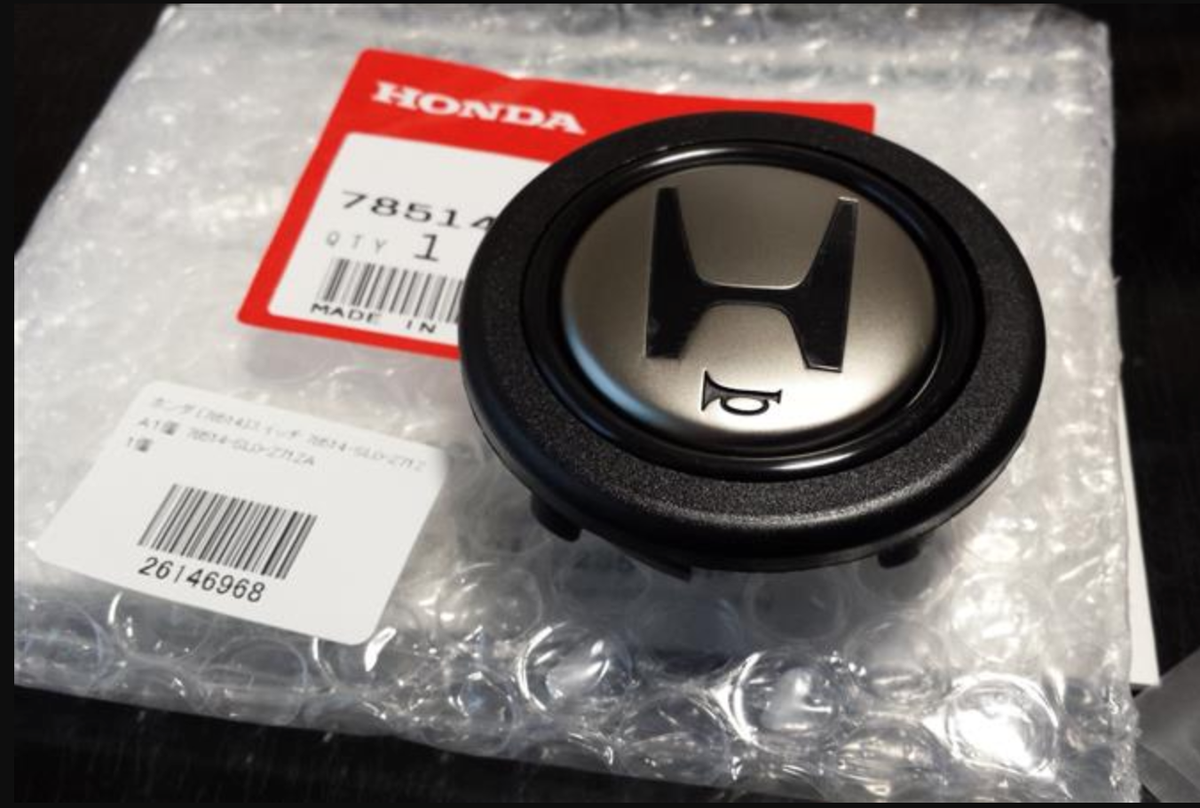 HONDA ACURA OEM NSX R NA1 2 BLACK HORN BUTTON FOR STEERING WHEEL
