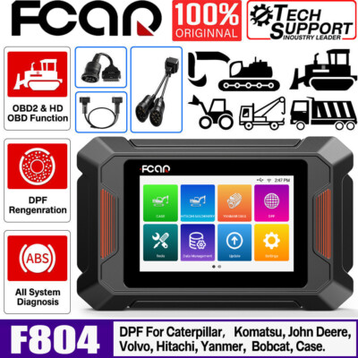 Diesel Construction Machinery OBD Scanner Heavy Duty Truck Diagnostic DPF Regen