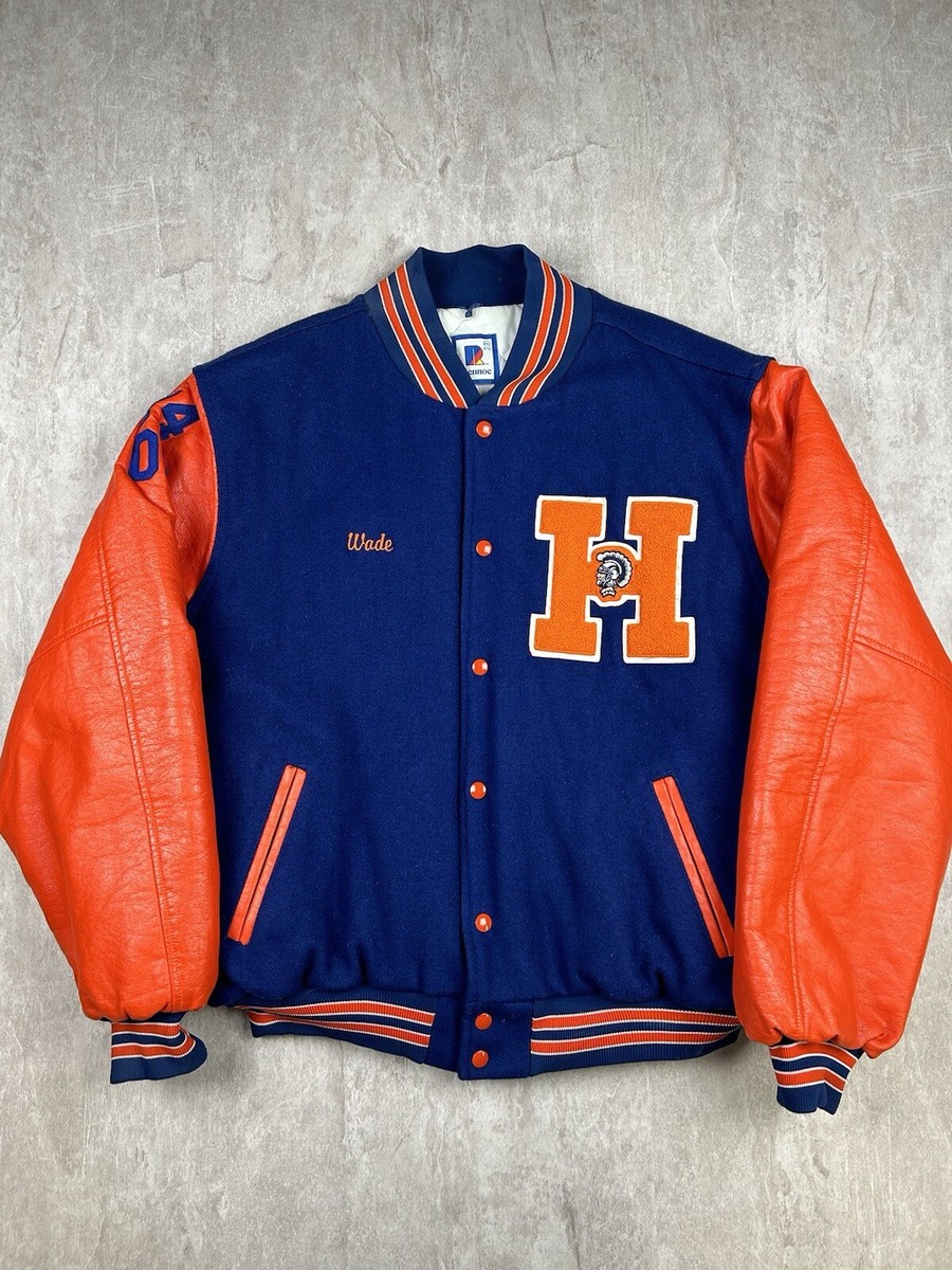 Vintage Hershey High School Trojans Football Varsity Letter Jacket