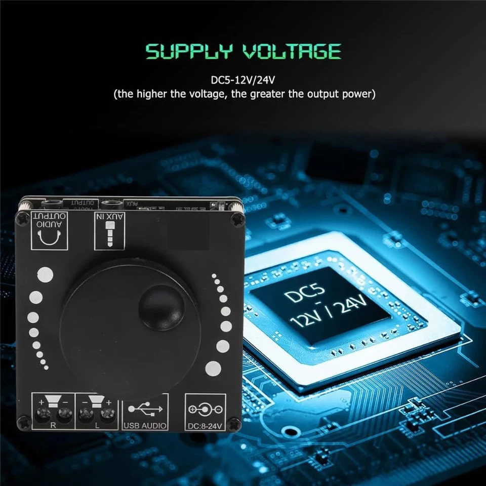 50wx2 Mini Bluetooth 5.0 Wireless Audio Power Digital Verstärkerplatine Stereove - Bild 3 von 4