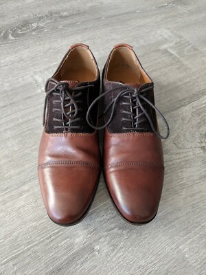 ALDO Cap Toe Oxford Brown Suede and Leather Combo Lace Up  display picture 3
