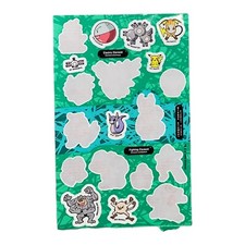 Nintendo Pok mon Stickers Partial Sheet 1999 Pikachu Mankey Dratini Raichu 90  s