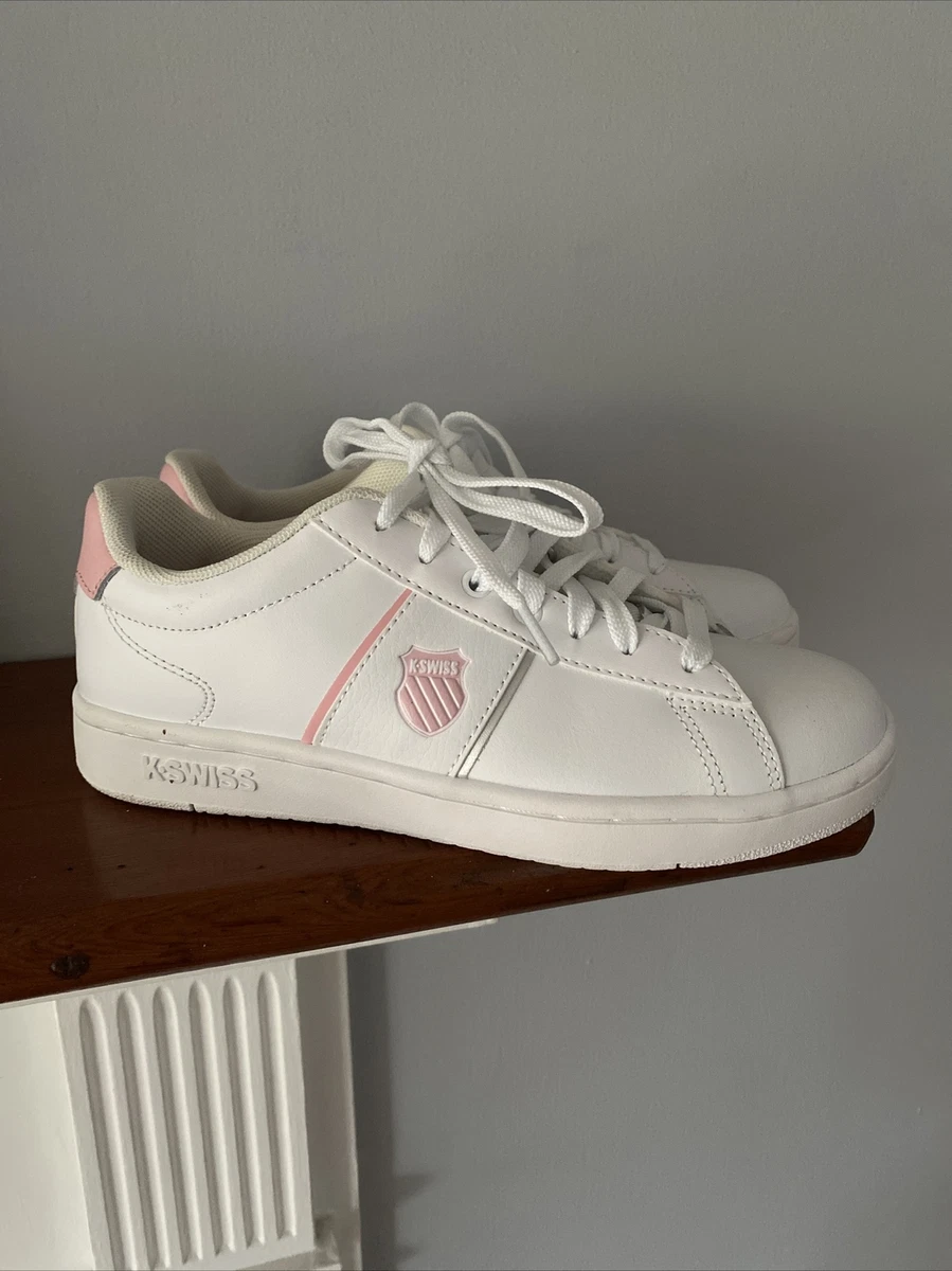 K SWISS LEATHER SNEAKER white pink NWOT SIZE 7
