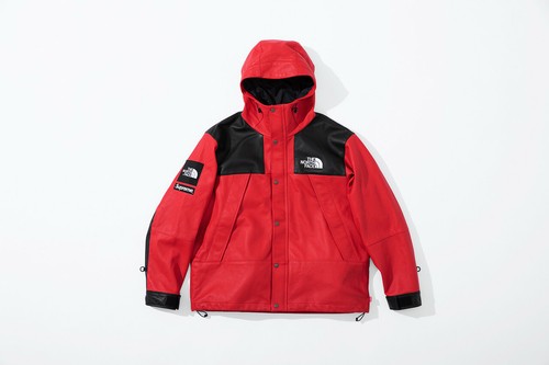 supreme x the north face leather jacket