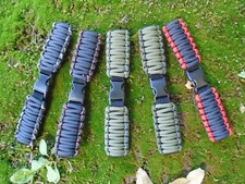 Paracord 550 Adjustable Replacement Watchband Detachable Strap / Mix colors BkG