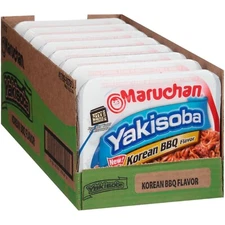 Maruchan Yakisoba Korean BBQ flavor, Japanese Instant Ramen Noodles 8 Pack