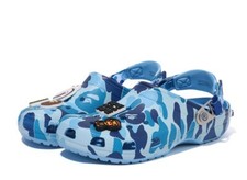 A BATHING APE Crocs Clog Abc Camo Blue 209627-4TB US4-12 Size New - F/S