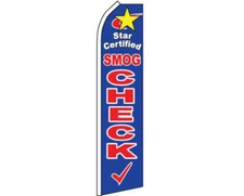 Star Certified Smog Check Swooper Super Feather Advertising Flag