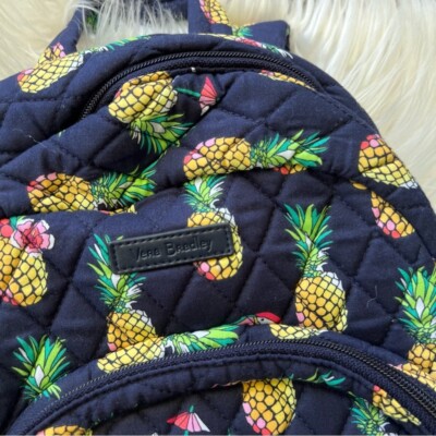 Vera Bradley Navy Pineapple Print Quilted Backpack Amazon.com: Vera Bradley Essential Backpack Quilted Cotton  main image 4