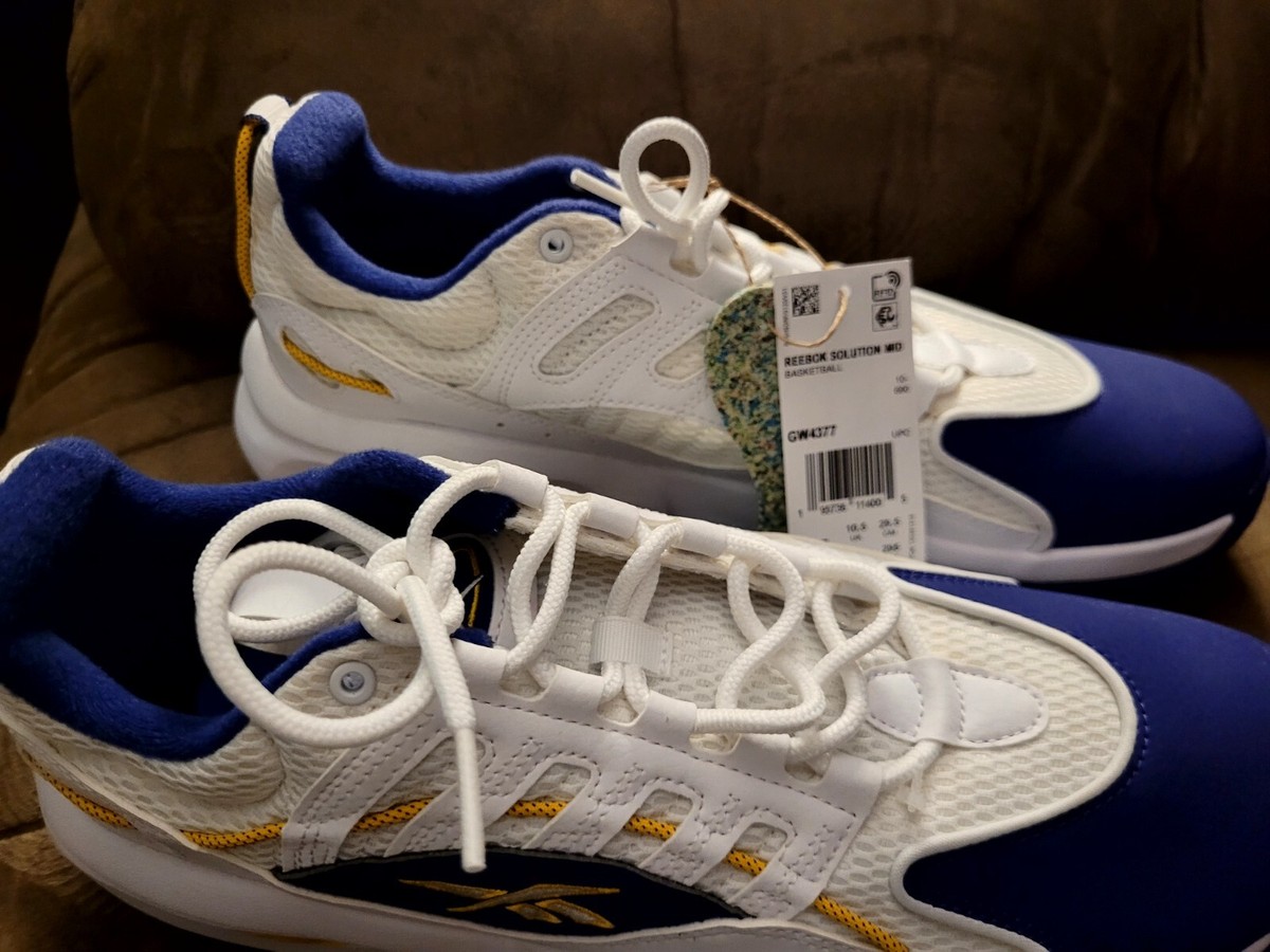 Reebok Solution Mid Iverson GW4377 White Purple Gold Mens  display picture 1
