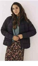 Fat Face Ladies Hollie Puffer Jacket Black Size 16 Bnwt Rrp £125
