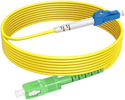 LC/UPC to SC/APC Fiber Path Cable 10m/30ft OS2 Single Mode Fiber Optical Cabl...
