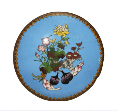 Japanese Antique Meiji Cloisonne Small Plate 6 1/4 inches 1880-1910