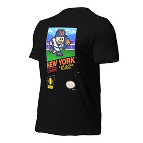 New York Mets NY Baseball Team Jersey 8-bit Nintendo NES Retro Vintage T-Shirt