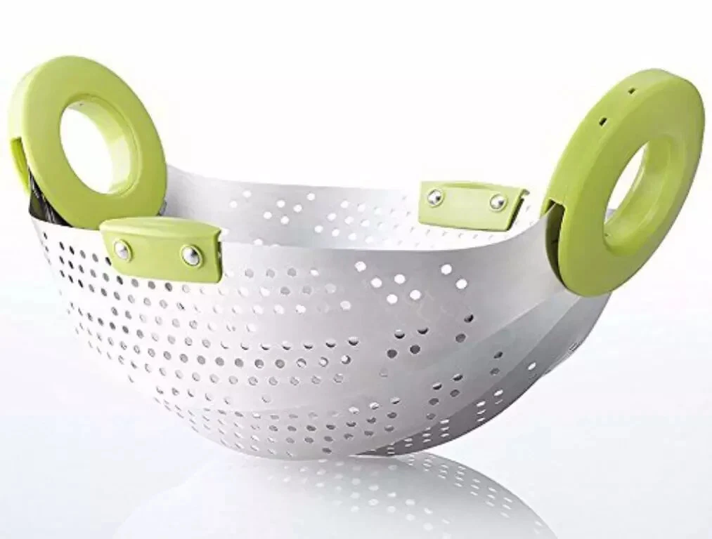 2 pc Stainless Steel 5 In1 Collapsible Colander Steamer,Strainer& Fruit Basket
Opens in a new window