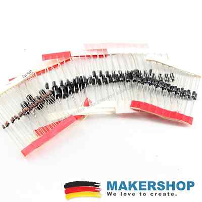 100 Stück Dioden Sortiment 8 Werte Kit 86063 1N4148 1N4007 1N5819 1N5399 usw.