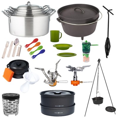 Rock N River Camping Cooking Equipment Utensils Cutlery Dutch Oven Pots Pans