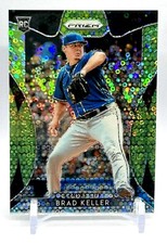 2019 Panini Prizm /199 Lime Green Donut Circles Brad Keller RC - FREE SHIPPING