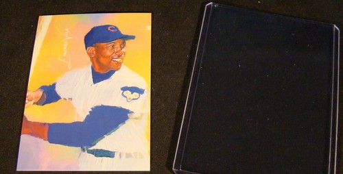 Edward Vela Sketch Card Ernie Banks #4 Chicago Cubs Artist Signed LE #16/100! - Picture 3 of 4