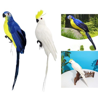 Künstliche Vögel Feder Papagei Tiere Statuen Simulation Papagei zum Basteln