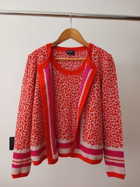 Women Escada Sport Sweater Red Wool 38