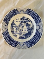 Vintage Gladstone Potteries Museum Willow collector plate - 1986 Brears - EUC