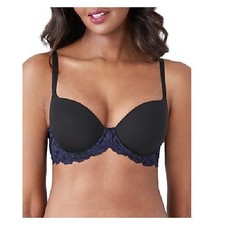 Wacoal Womens Instant Icon T-Shirt Bra, 853322, Size 34DDD, Black/Eclipse, NWT